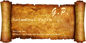 Galambosi Polla névjegykártya